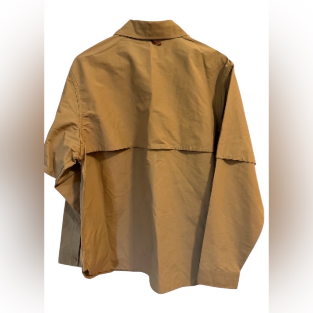 NWT Men's Large Woolrich Lined Fishing Button-Up Shirt in Khaki - Picture 10 of 10